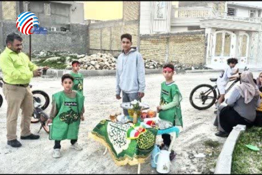 برپایی ایستگاه صلواتی به مناسبت نیمه شعبان